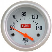 Budíky 65mm stříbrnéteplota oleje el.