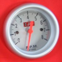 Budíky 65mm stříbrnéotáčkoměr