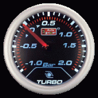Budíky 50mm zatmavovacítlak turba